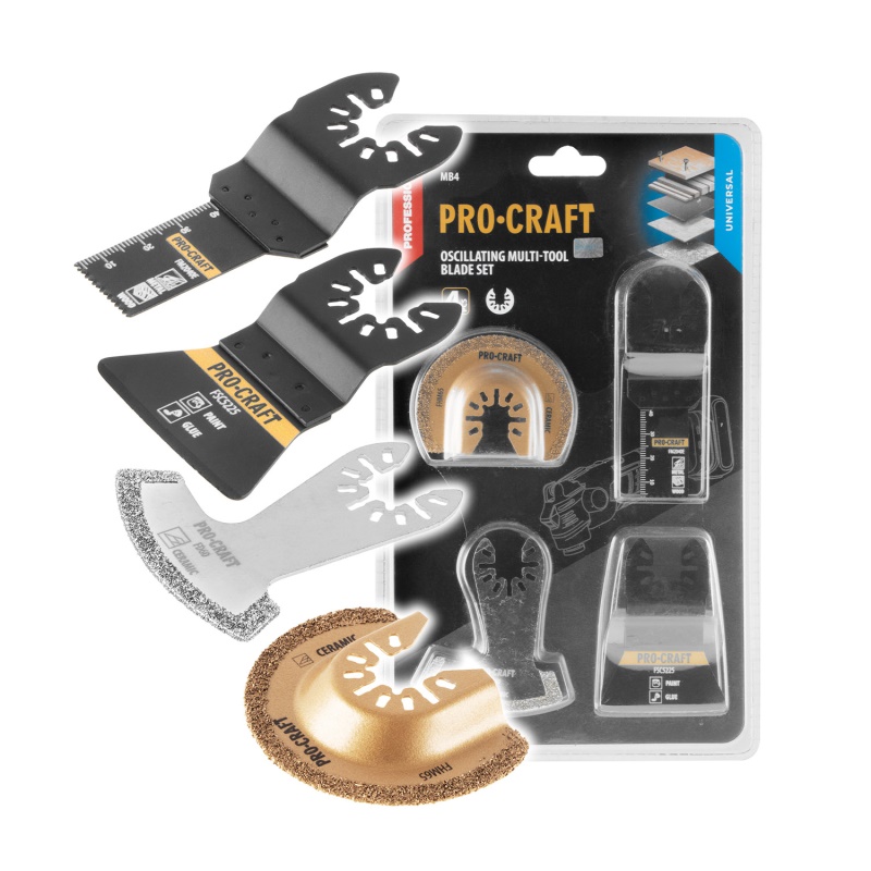 Sada nástavců pro multifunkční oscilační brusku Procraft MB4
