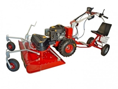 Sestava řízená 4-kolová fréza Panter FD-3 500cm3 + BPR s dvounožovým mulčovačem M121