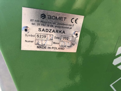 Jednořádkový sazeč brambor BOMET GEMINI S239/2 