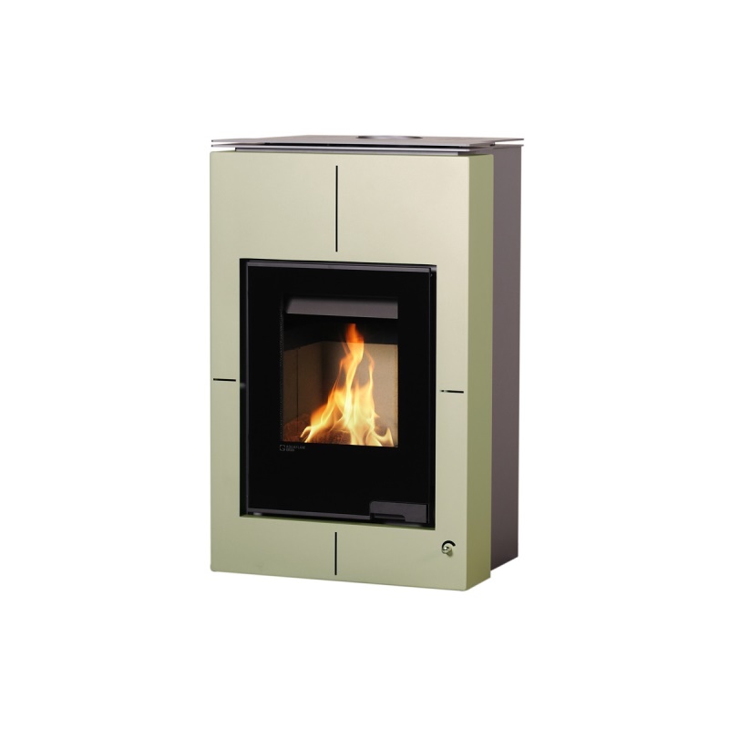 HS Flamingo SAPORO 11 olivová - teplovzdušná krbová kamna
