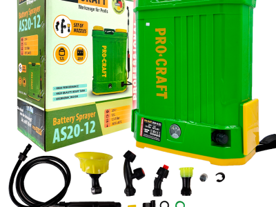 AKU postřikovač Procraft AS20-12 sada s baterií 20V 2Ah a nabiječkou