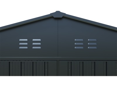 Riwall PRO RMCG 20x13 Anthracite - Kovová garáž 3,8 x 6 m se sedlovou střechou Antracit