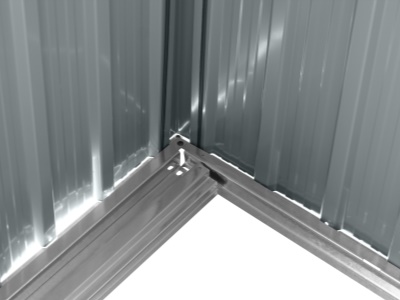 Riwall PRO RMSP 9x8 Anthracite LUX - zahradní domek kovový 2,4 x 2,8 m s pultovou střechou antracit