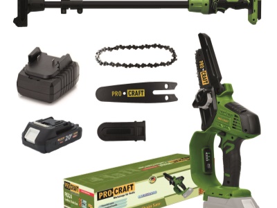 Aku řetězová pila PKA24 a prodlužovací nástavec sada s baterií 20V 2Ah a nabíječkou