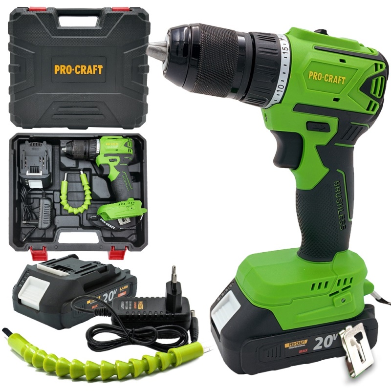 Aku vrtací šroubovák Procraft PA18LiN