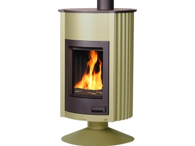 HS Flamingo GRANDE II olivová - krbová kamna