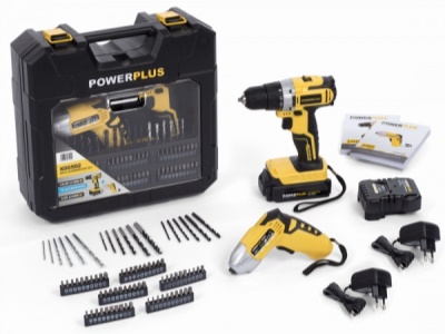 POWX00592 -  Aku šroubovák / vrtačka 14,4V LI-ION  plus  79ks příslušenství