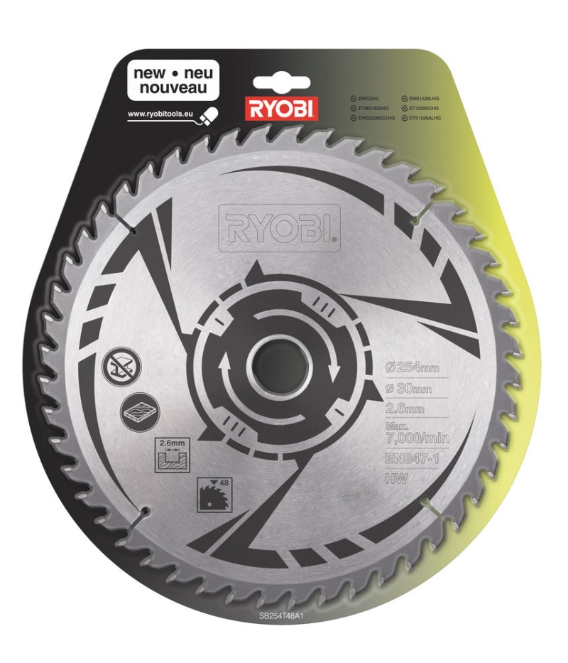 Ryobi SB 254T 48 A1 - pilový kotouč 254/30 mm, 48 z.