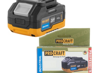 Baterie akumulátorová 20V Li-ion, 4000mAh Procraft 20/4 Industrial