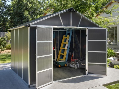 Palram - Canopia Yukon 11' x 9' antracit - heavy duty prostorný domek s možností dalšího rozšíření (základní modul)