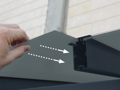 Palram - Canopia Capri 4200 antracit 3 x 4,25 - hliníková (montovaná) pergola