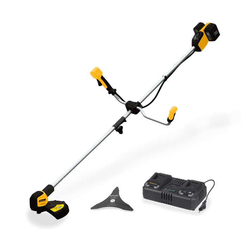 Riwall PRO RABC 2620i SET - aku křovinořez 2 x 20 V + 2x 4 Ah baterie + duální rychlonabíječka 4,5 A