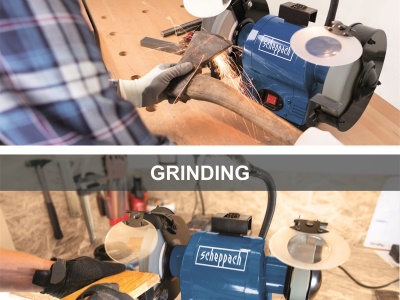 Scheppach BG 150 - dvoukotoučová bruska s indukčním motorem