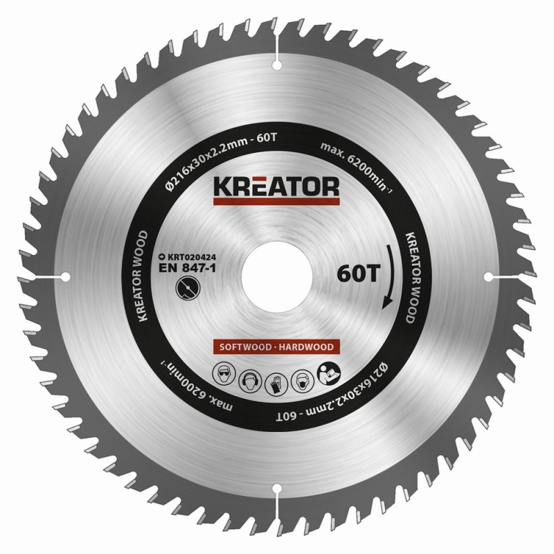 KRT020424 - Pilový kotouč na dřevo 216mm, 60T