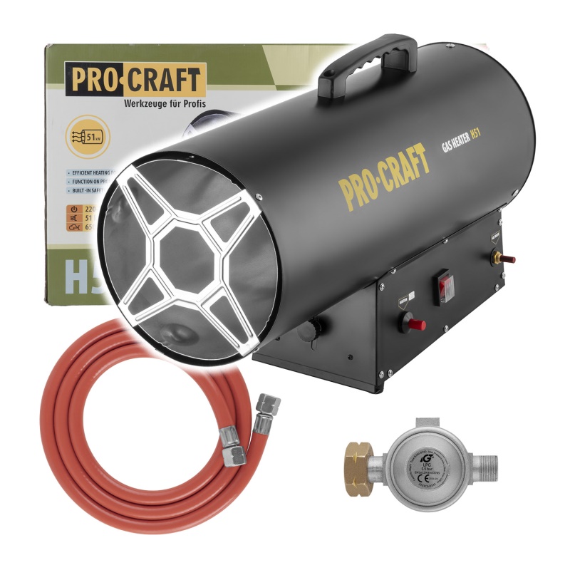 Plynové horkovzdušné topidlo Procraft H51
