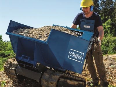Scheppach DP 5000 - pásový přepravník 500 kg s hydraulickým sklápěním korby