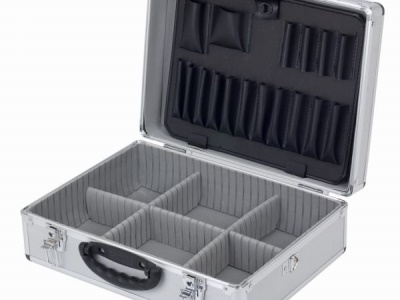 PRM10102S - Hliníkový kufr se zámky  460x330x160mm stříbrný