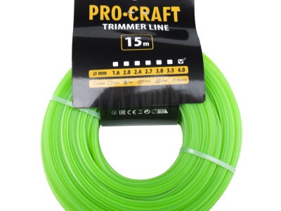 Struna žací (4mm) (15m) hvězda PROCRAFT ZI-4/15