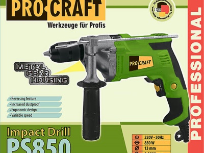 Příklepová vrtačka PROCRAFT PS850