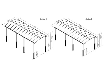 Palram - Canopia Arcadia Alpine Kit - sada 2 noh na zvýšení přístřešků řady Arcadia