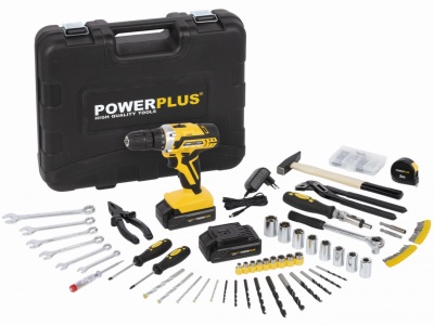 POWX00825 - Aku šroubovák / vrtačka 20V LI-ION  plus  133ks příslušenství