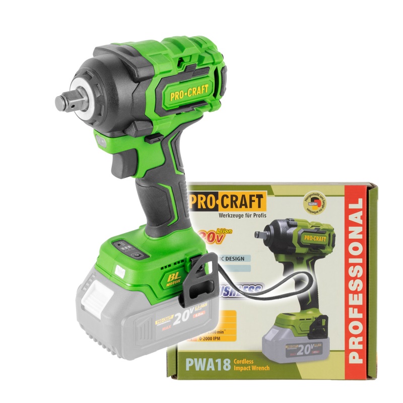 Aku rázový utahovák Procraft PWA18 (bez baterie a nabíječky)
