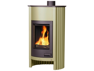 HS Flamingo GRANDE I olivová - krbová kamna