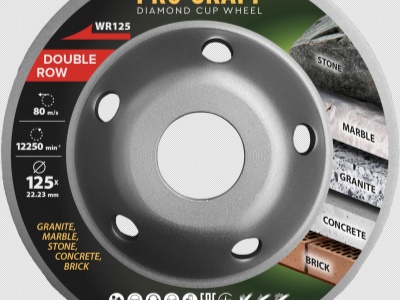 Diamantový brusný kotouč (hrncový) Procraft WR125 Double Row