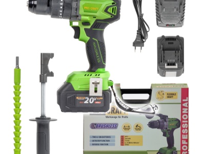 Aku vrtací šroubovák s příklepem Procraft PA18BL