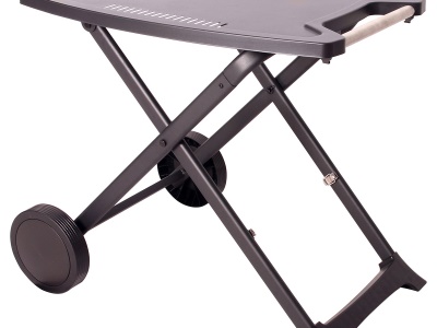 Riwall PRO RGG 20 Compact SET - přenosný plynový gril 4,2 kW se dvěma hořáky a pojízdným skládacím stolkem