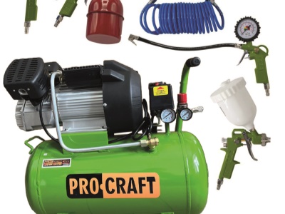 Kompresor Procraft AC52-2 a set příslušenství ke kompresoru 5 ks