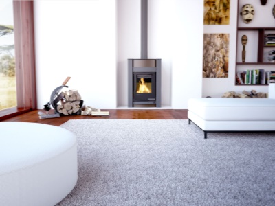 HS Flamingo KALMAR 11/7 hnědá - teplovodní krbová kamna s 7 kW výměníkem