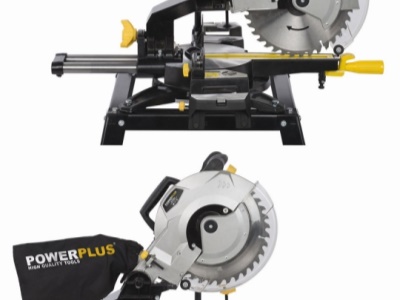 POWX07566T - Pokosová pila s potahem 2 050W / 250mm (stojan)