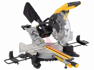 POWX075740DB - Pokosová pila s potahem a oboustranným náklonem 2 200W / 254mm