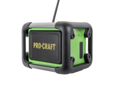 Aku / síťové rádio Procraft PJS20 DAB+, FM, Bluetooth 5.3, 80W (vč. 230V adaptéru, bez aku baterie a