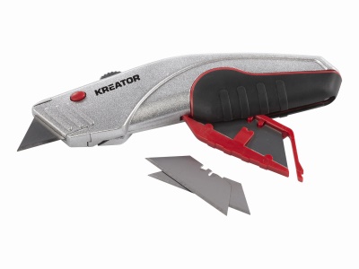 KRTH00206 - Pracovní nůž ze slitiny hliníku  plus  3 náhradní nože - HIGH QUALITY