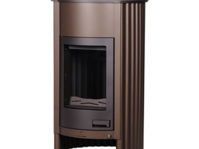 HS Flamingo GRANDE I hnědá - samet - krbová kamna