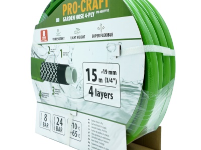 Zelená zahradní hadice Procraft PR-4GH1915