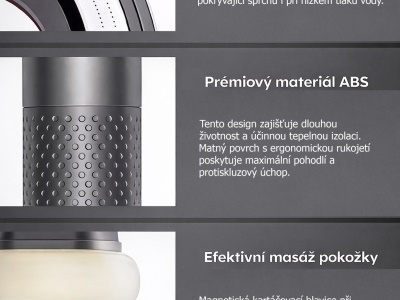 SH001G - Filtrační sprchová hlavice sada antracit