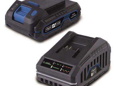 Scheppach SBSK2.0 - 20 V IXES set nabíječky 2,4 A a lithium-iontové baterie 2 Ah