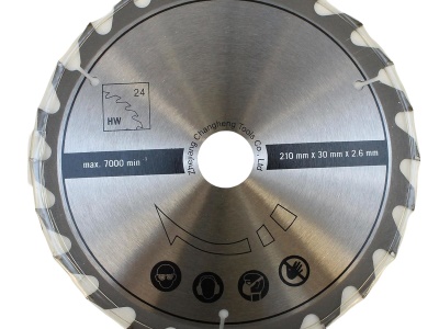 Scheppach Pilový kotouč TCT ( 210 x 30 x 2,6 mm, 24 Z ) - pro HM 210 L / HS 81 S / HS 80