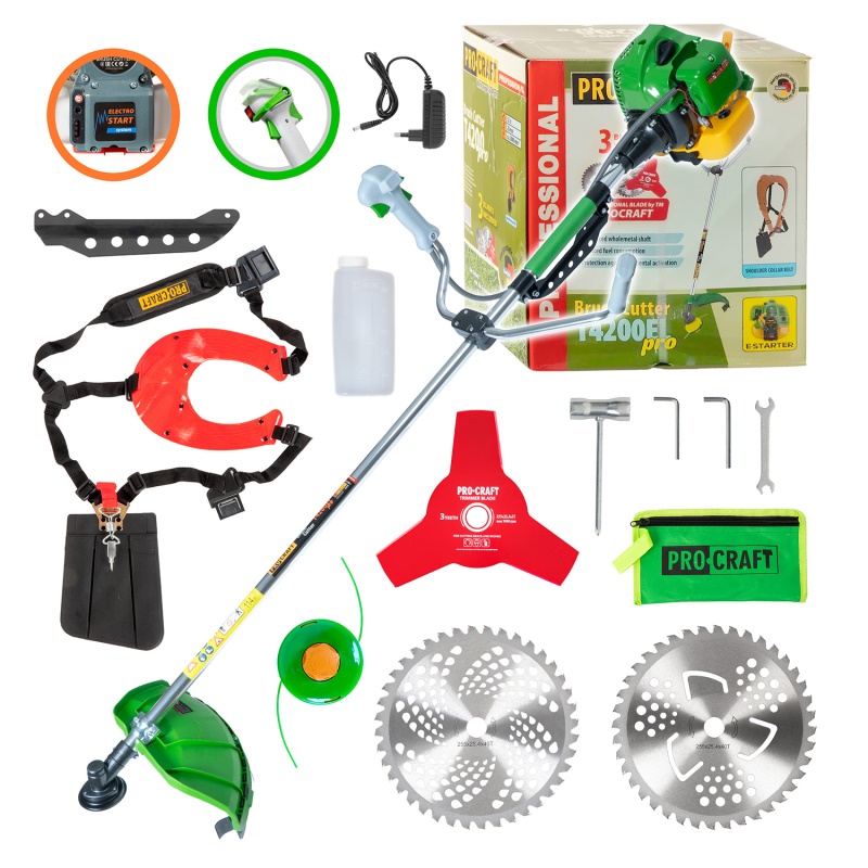 Benzínový křovinořez s elektrickým startovaním Procraft T4200EL Pro