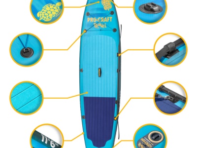 Paddleboard SET Procraft Travel SUP350