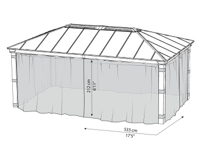 Palram - Canopia Síť proti hmyzu (moskytiéra) pro Dallas 14x20