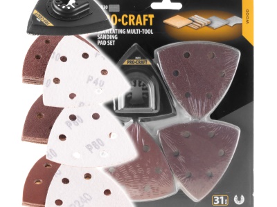 Sada nástavců a brusných výseků pro multifunkční oscilační brusku Procraft MB30