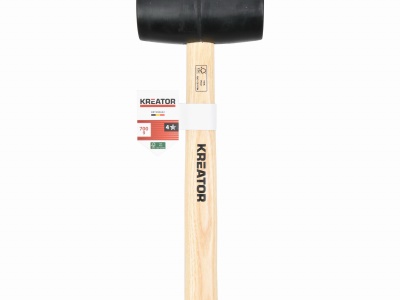 KRTH90602 - Gumová palice černá 700g - Dřevěná násada