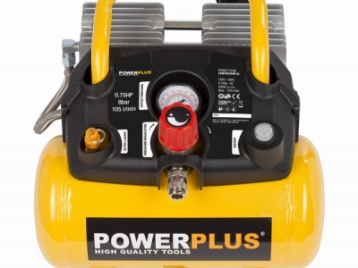 POWX1724S - Kompresor SILENT 550W 6L  plus 10ks přísl. Bezolejový