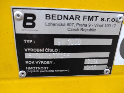 Předseťový kompaktor BEDNAR SWIFTER SN 3000