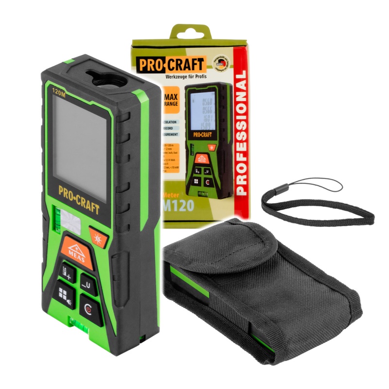 Laserový měřič vzdálenosti Procraft PLDM120