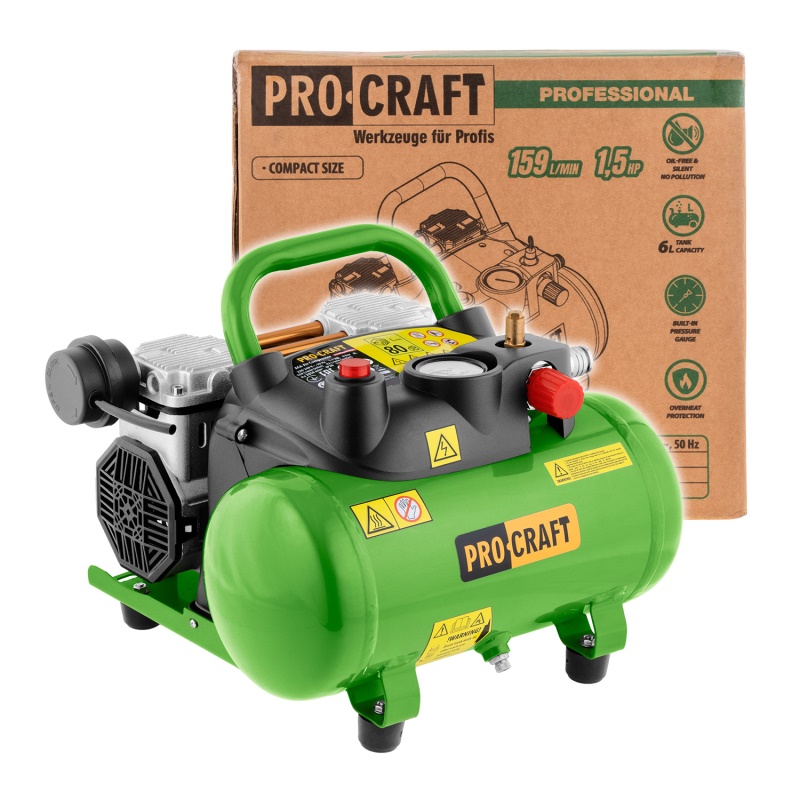 Bezolejový kompresor Procraft AC6